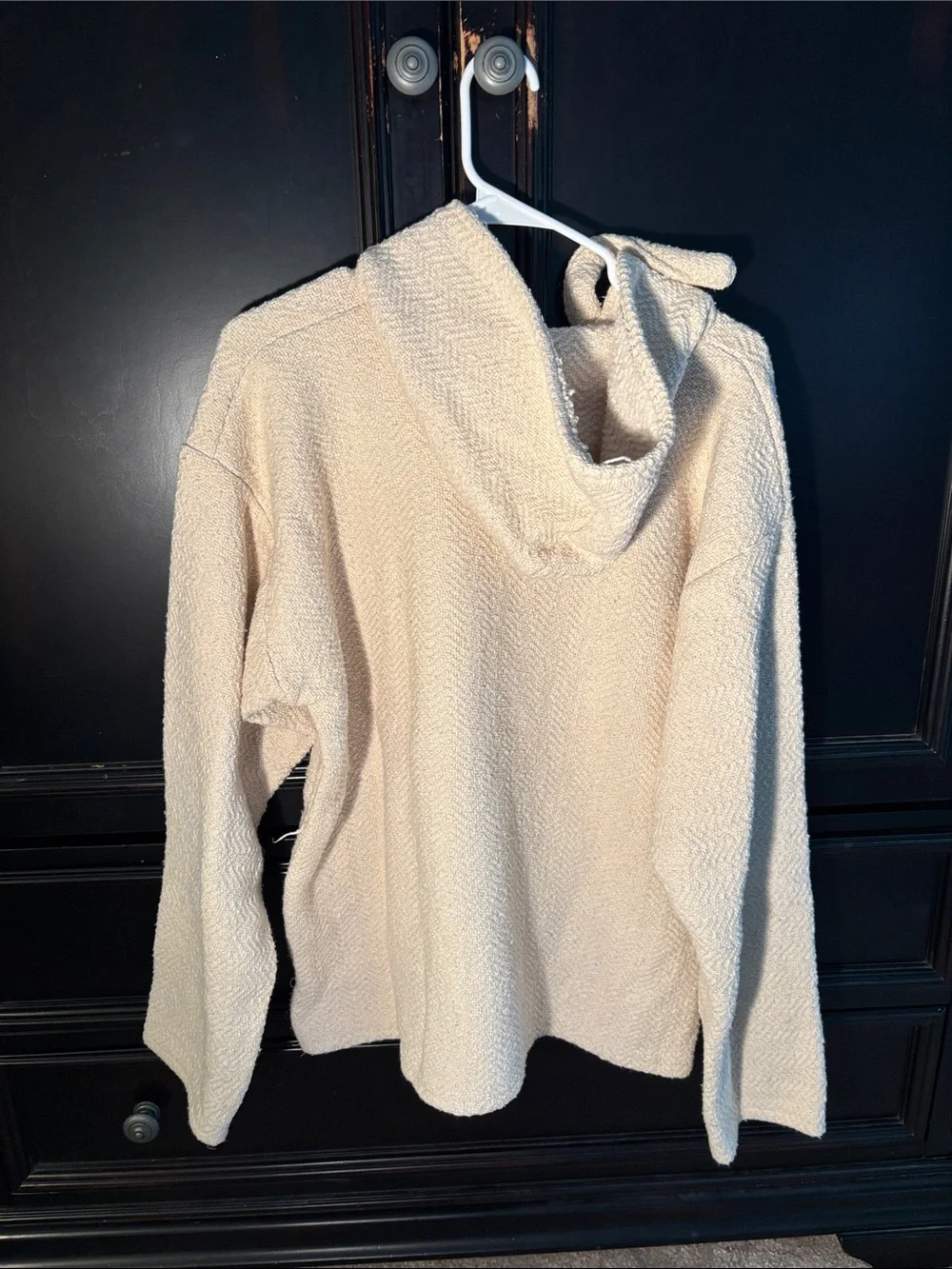 Men's hooded Baja in cream